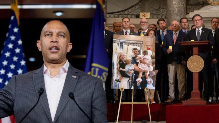 Hakeem Jeffries leads prayer event over shutdown after passing on Charlie Kirk vigil