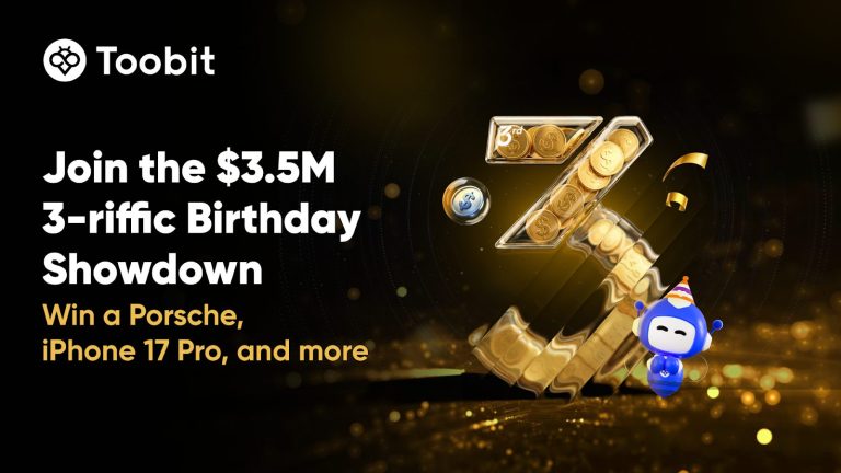 Toobit Celebrates 3rd Anniversary with $3.5 Million Prize Pool and Porsche Giveaway